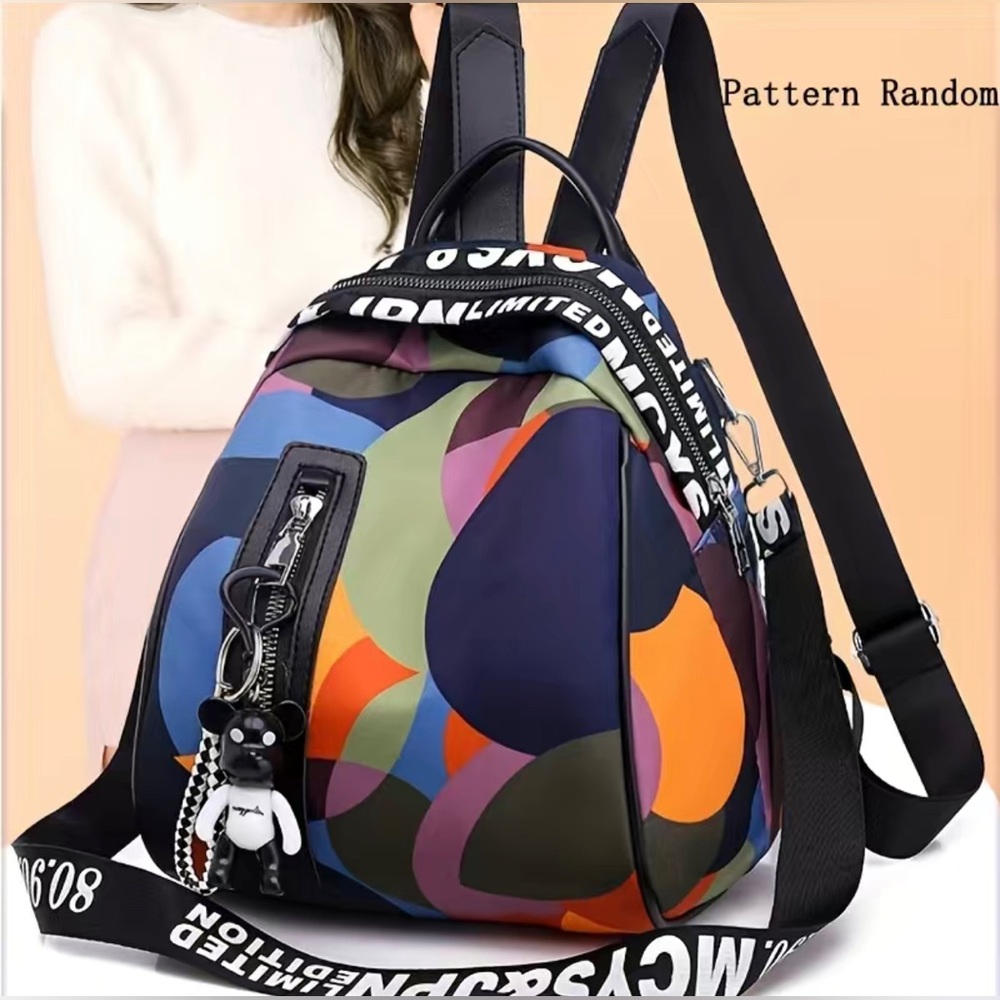 Stylish Multicolor Pattern Women’s Backpack